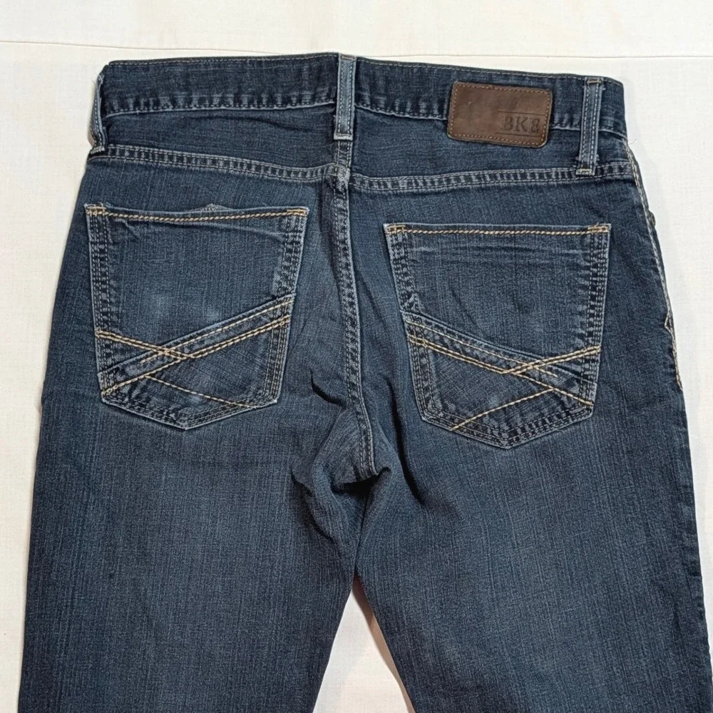 BKE Asher Slim Straight Jeans Mens 30R Dark Wash Denim
